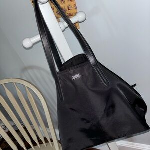 Botkier Black Logo Tote. Zipper bag   12 X 12